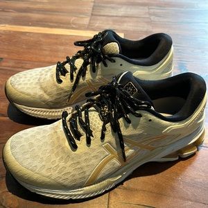 Asics Gel Kayano 26 Size 9 Gold/ Cream/ Black Running Shoe